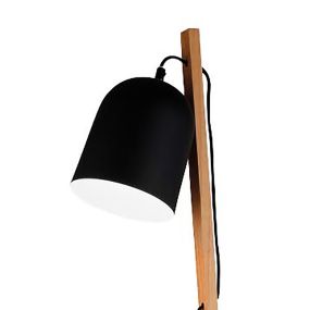 Nova Luce Mutanti - lampadaire - 160 cm - noir et marron