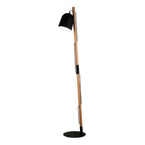 Nova Luce Mutanti - lampadaire - 160 cm - noir et marron