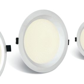 ONE Light UGR19 Office Range - spot encastré - Ø 240 mm, Ø 210 mm encastré - 30W LED incl. avec couleur de lumière réglable - IP44 - blanc