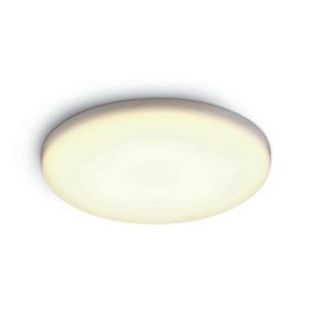 ONE Light Frameless IP65 Range - plafonnier encastré extérieur - Ø 21,5 x 2,2 cm - 30W LED incl - IP65 - blanc - couleur de lumière blanche