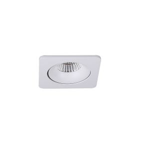 Maxlight Arya - spot encastré - 110 x 110 mm, Ø 100 mm taille d'encastrement - 8W LED dimmable incl. - blanc