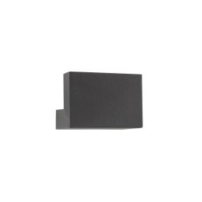 Nova Luce Brin - applique d'extérieur - 14 x 14,5 x 3,5 cm - 10W LED incl. - IP65 - anthracite