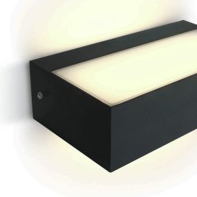 ONE Light Outdoor Wall Up & Down Lights - applique murale extérieure - 17 x 8 x 4,6 cm - 7W LED incl - IP65 - anthracite