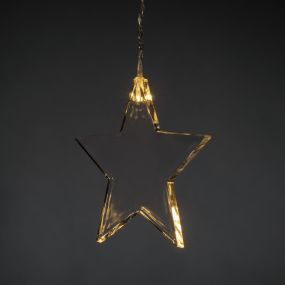 Konstsmide Lumières de Noël - rideau lumineux - 105 x 59 cm - transparent