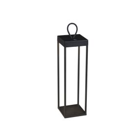 Konstsmide Ravello Big - lampadaire portable avec port USB - 15 x 50 x 15 cm - 2.2W dimmable LED incl - IP54 - noir