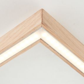 Brilliant Delgrosso - plafonnier - 83 x 5 x 38 cm - 23W LED incl - brun clair