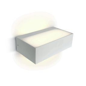 ONE Light Outdoor Wall Up & Down Lights - applique murale extérieure - 20,7 x 11 x 6 cm - 2 x 4,5W LED incl. - IP54 - blanc