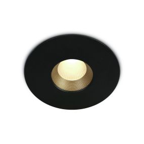 ONE Light COB Range spot encastrable - Ø 88 mm, Ø 75 mm encastrable - 8W LED incl. - IP54 - noir