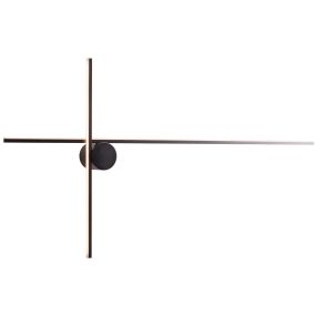 Maxlight Arne - applique murale en saillie - 90 x 6,5 x 45 cm - 15W LED inclus - IP44 - noir