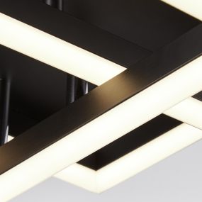 Brilliant Kjorn - plafonnier - 46,2 x 44,5 x 12,5 cm - 3 niveaux de gradation - 42W LED incl. - noir