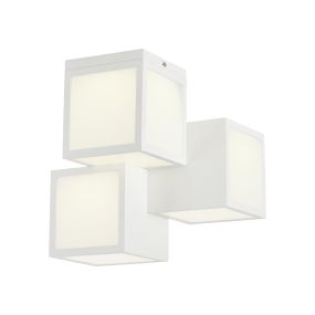 Brilliant Cubix - plafonnier - 30 x 30 x 32 cm - 25W LED incl - blanc