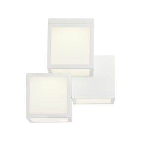 Brilliant Cubix - plafonnier - 30 x 30 x 32 cm - 25W LED incl - blanc