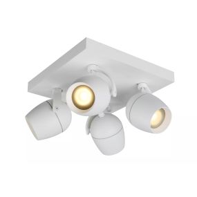 Lucide Preston - spot en saillie 4L - 24 X 24 X 15,2 cm - IP44 - blanc