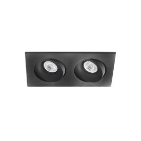 Faro Argon - spot encastrable - 232 x 115 mm, 220 x 102 mm encastrable - noir mat