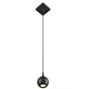 Lucide Favori - lampe suspendue - 10 x 10 x 145,5 cm - IP44 - noir