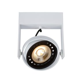 Lucide Griffon - spot de plafond - 16 x 6 x 16 cm - 12W LED dimmable incl - blanc