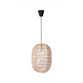 Nova Luce Melody - lampe suspendue - Ø 30 x 250 cm - brun et noir