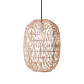 Nova Luce Melody - lampe suspendue - Ø 30 x 250 cm - brun et noir