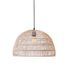 Nova Luce Melody - lampe suspendue - Ø 40 x 250 cm - brun et noir