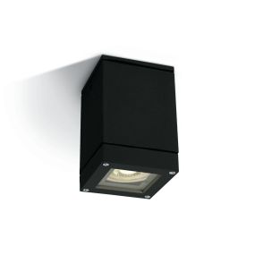 ONE Light GU10 Outdoor Cubes - plafonnier d'extérieur - 6,3 x 6,3 x 9,8 cm - IP54 - noir