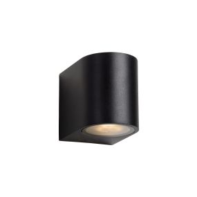 Lucide Zora Round 1 - applique murale extérieure - 6,5 x 9 x 8 cm - 5W LED dimmable incl - IP44 - noir