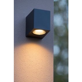 Lucide Zora - applique murale extérieure - 6,5 x 9 x 8 cm - 5W LED dimmable incl - IP44 - noir