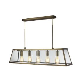 Searchlight Voyager - lampe suspendue - 90 x 20 x 100 cm - laiton antique