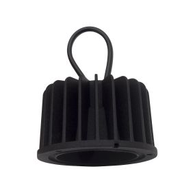 Nova Luce Cob - Module LED - Ø 6,3 x 3,8 cm - 10W LED incl. non-dimmersible - IP44 - noir - couleur de lumière blanche