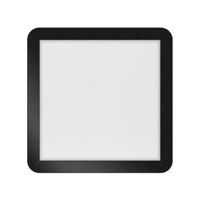 ETH Anne Square - plafonnier - 30 x 30 x 2,7 cm - 3 niveaux de gradation - 18W LED incl. - IP44 - noir