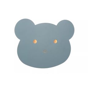 Lucide Charlie Bear - applique murale - 26 x 4,2 x 20 cm - 7W LED dimmable incl - bleu