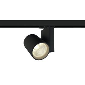 ONE Light COB Track Spot - spot sur rail avec COB LED - système de rail triphasé - Ø 9 x 14 cm - 30W LED incl. - noir - couleur de lumière blanc chaud