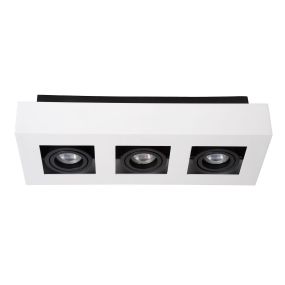 Lucide Xirax - spot en saillie - 36 x 14 x 8,8 cm - 3 x 5W LED dimmable incl - dim to warm - white