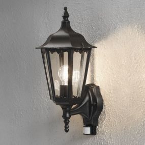 Konstsmide Firenze Up - applique murale avec détecteur - 29 x 48 x 22 cm - IP44 - noir