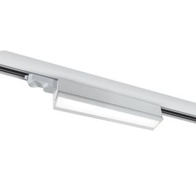 ONE Light Rail LED orientable - Système de rail triphasé - 50 x 6 x 10 cm - 40W LED incl. - blanc - couleur de lumière blanc chaud