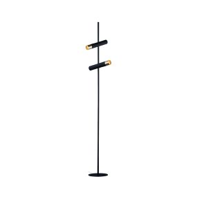 Searchlight Cylinder - lampadaire - 22 x 151 cm - 7W LED incl - noir et or