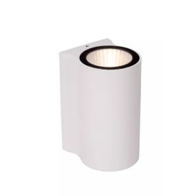 Lucide Akra - applique murale extérieure - 5,5 x 6,5 x 10 cm - 6W LED inclus - IP54 - blanc
