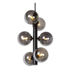 Lucide Tycho - lampe suspendue - Ø 25 x 150 cm - noir