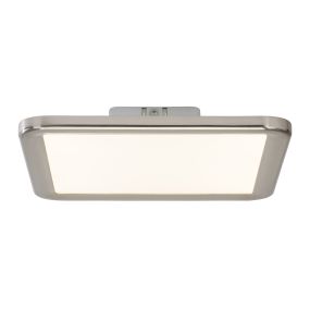 Brilliant Neptun - plafonnier - 30 x 5 x 30 cm - 23W easydim LED incl - IP44 - chrome satiné