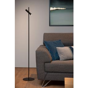 Lucide Philon - Lampe de lecture - Ø 23 x 140 cm - 4,5W LED dimmable incl - noir