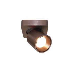 Artdelight Laguna - spot en saillie 1L - 10 x 10 x 9,5 cm - 6W LED dimmable incl - bronze brossé