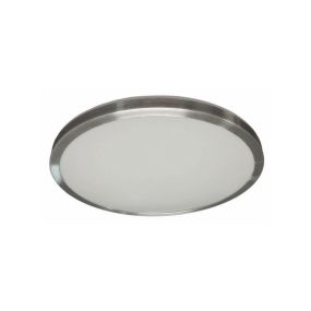 Artdelight Basic - plafonnier de salle de bain - Ø 28 x 6 cm - 12W LED incl. - IP44 - aluminium