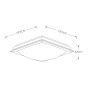 Lucide Gently-LED - plafonnier de salle de bain - 33,5 x 33,5 x 8,5 cm - 3 niveaux de gradation - 12W LED incl - IP21 - chrome mat