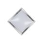 Lucide Gently-LED - plafonnier de salle de bain - 33,5 x 33,5 x 8,5 cm - 3 niveaux de gradation - 12W LED incl - IP21 - chrome mat