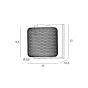 Maxlight Mesh - applique murale - 12 x 12,5 x 12 cm - 5W LED incl - noir mat et or