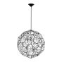 Nova Luce Sedile - lampe suspendue - Ø 55 x 210 cm - argenté