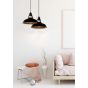 Lucide Brassy-bis - lampe suspendue - Ø 31 x 149 cm - noir