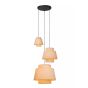 Lucide Tribute 3L - lampe suspendue - Ø 76 x 350 cm - beige