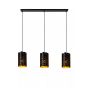 Lucide Almelo - lampe suspendue 3L - 92 x 15 x 150 cm - noir