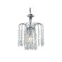 Searchlight Waterfall - lampe suspendue - Ø 24 x 98 cm - chrome et transparent