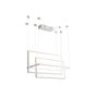 Maxlight Geometric - lampe suspendue - 90 x 30 x 180 cm - 3 x 16W LED dimmable incl - blanc